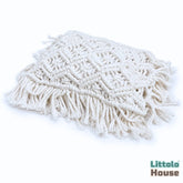 Handwoven Macrame Pillow P24 Pack of 1 | NB | White