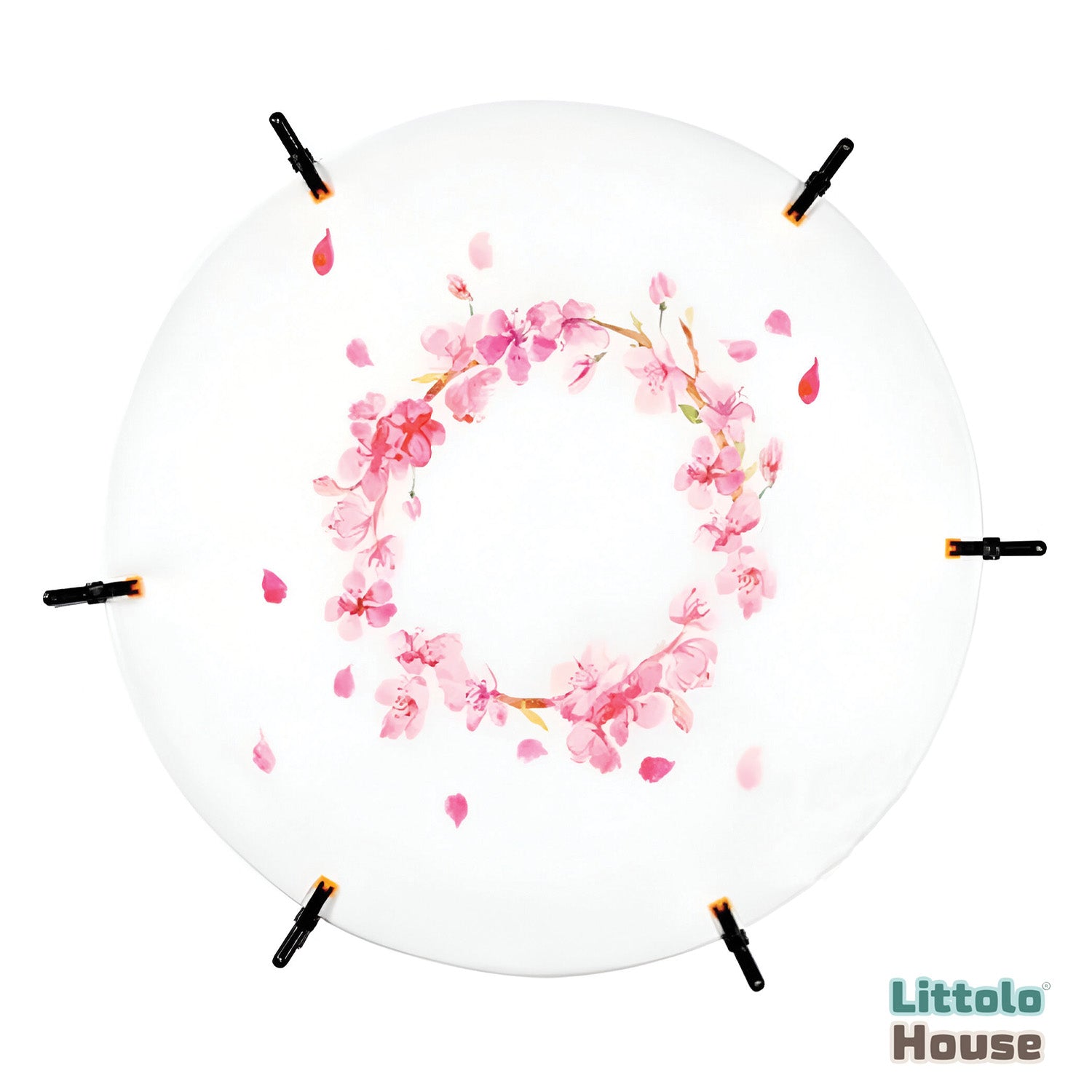 Jersey Two Way Stretch Printed Petals Layer | Pink