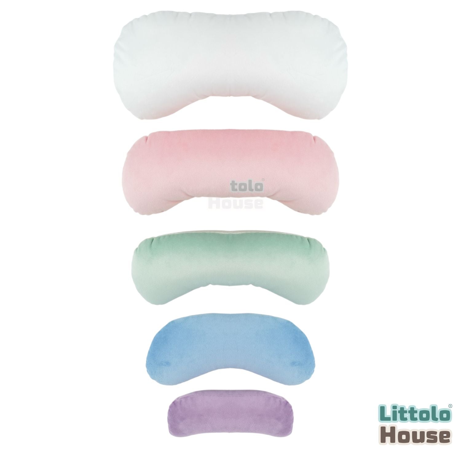 Posing Pillow P21 Set of 5 Rounded Moon Shape for Soft Curves | NB | Multicolour