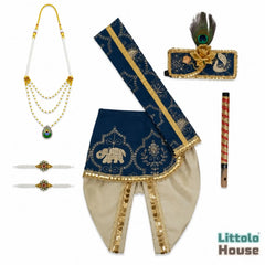 Premium Krishna Janmashtami Costume with Accessories O223 | 1Y | Royal Blue