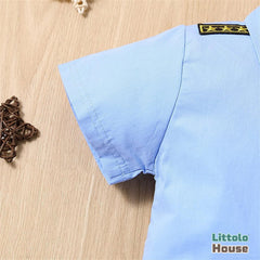 Baby Pilot Costume for Baby photo shoot props O137 | 12M | Blue
