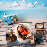 Baby Aviator Outfit O020 | NB | Oat