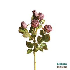 Artificial core-spun rose Flower Stick F074 | Pack of 1 | Purple