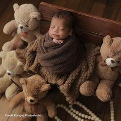 Wool Knit Premium Wrap | Dark Coffee