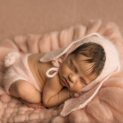 Woolen Square Chunky Layer | Peach