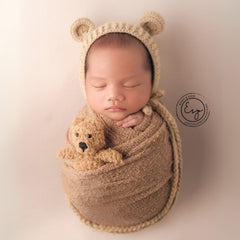 Knitted Stretch Wrap | Walnut