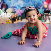 Crochet Mermaid Outfit | 3M | Pink