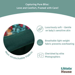 Retro Embroidery Dual-Use Wrap cum Layer | Bottle Green