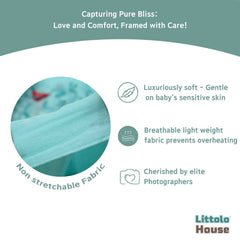 Retro Embroidery Dual-Use Wrap cum Layer | Bright Turquoise