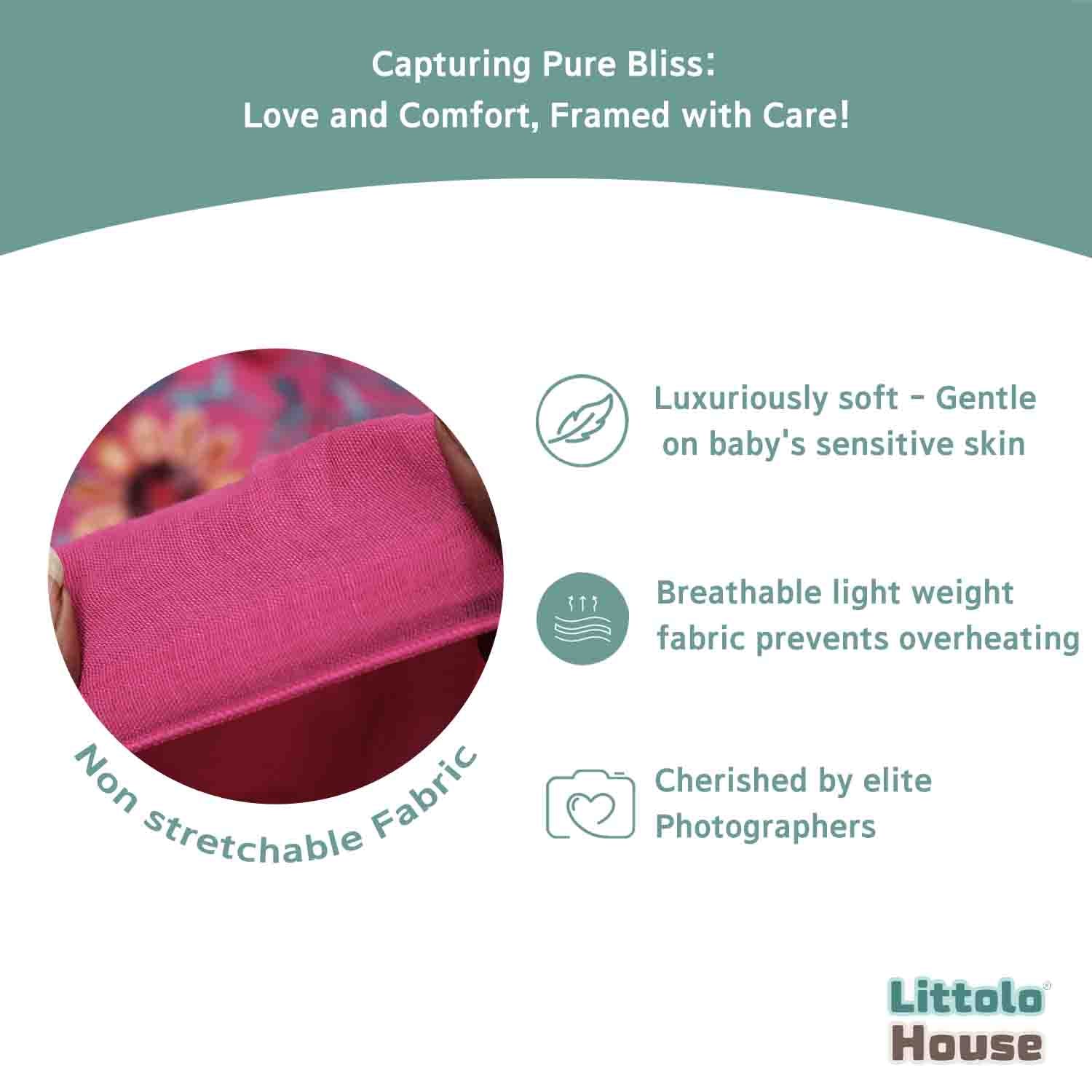 Retro Embroidery Dual-Use Wrap cum Layer | Dark Pink