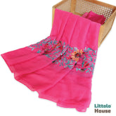 Retro Embroidery Dual-Use Wrap cum Layer | Dark Pink