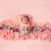 Retro Embroidery Dual-Use Wrap cum Layer | Light Pink