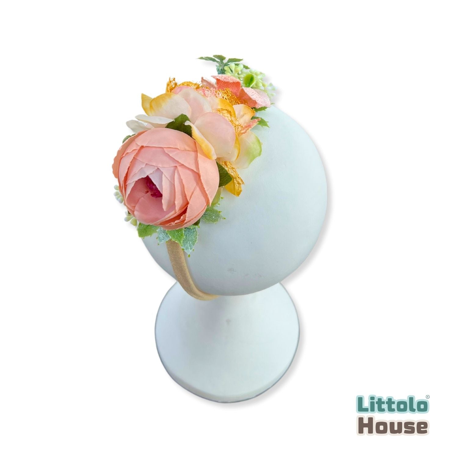 Rose Flowers MH002 Maternity Hairbands | Cream Peach