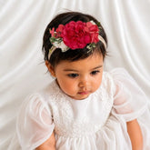 Rose Buds Flowers MH001 Maternity Hairbands | Red