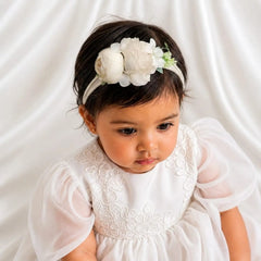 Rose Flowers MH002 Maternity Hairbands | White