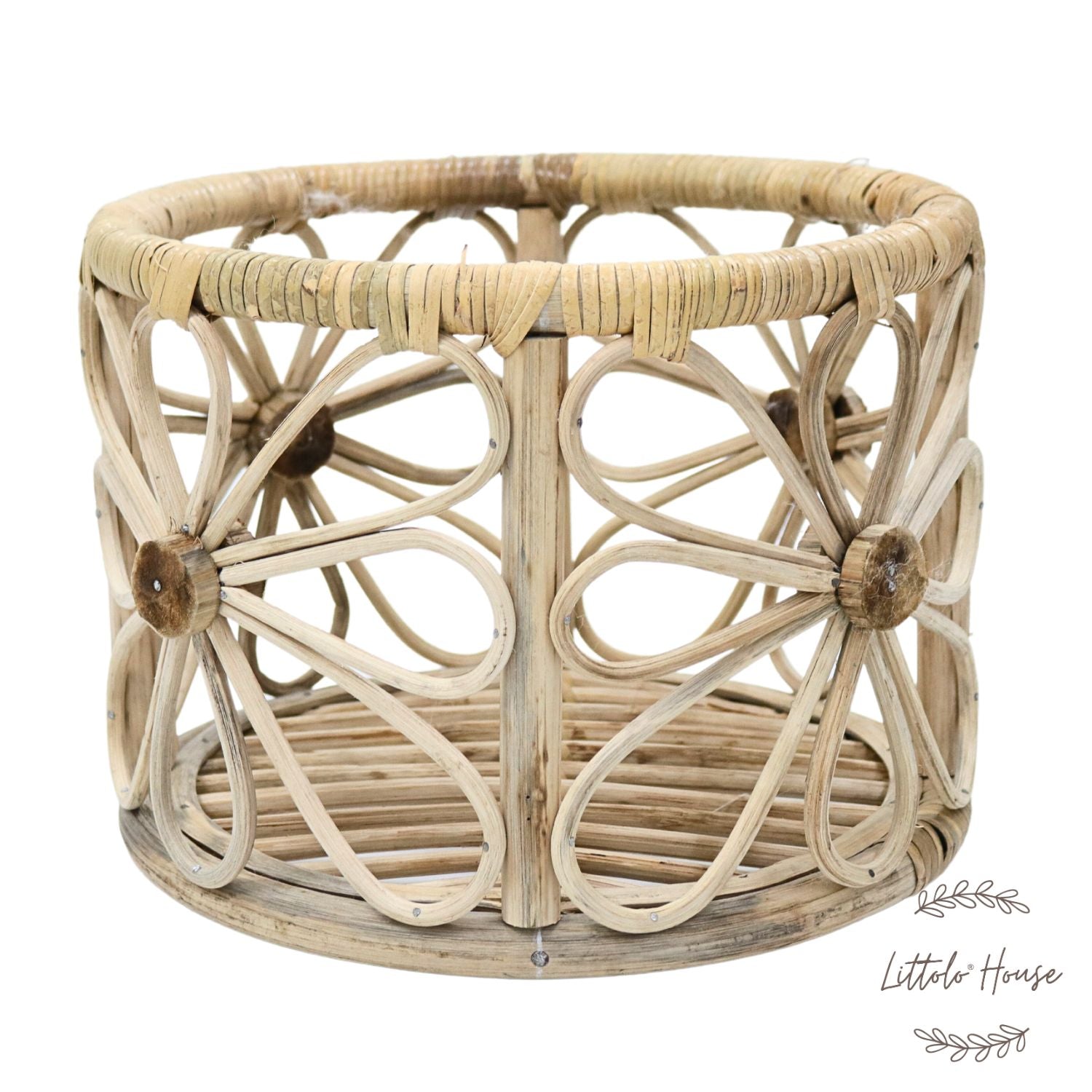 Rustic Cane Floral Basket
