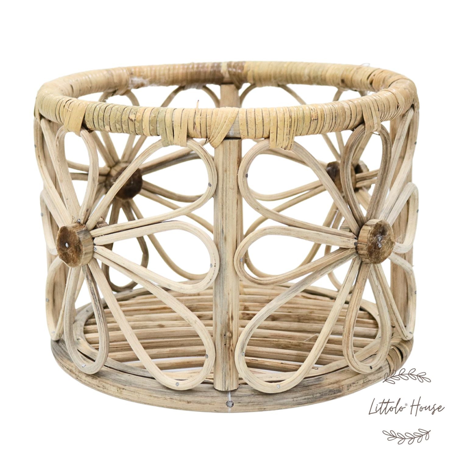 Rustic Cane Floral Basket