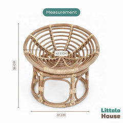 Rustic Papasan Chair | Cane | Natural Finish