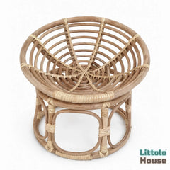 Rustic Papasan Chair | Cane | Natural Finish