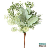 Artificial Bundle of Mix Greenery F089 | Pack of 1 | Green White