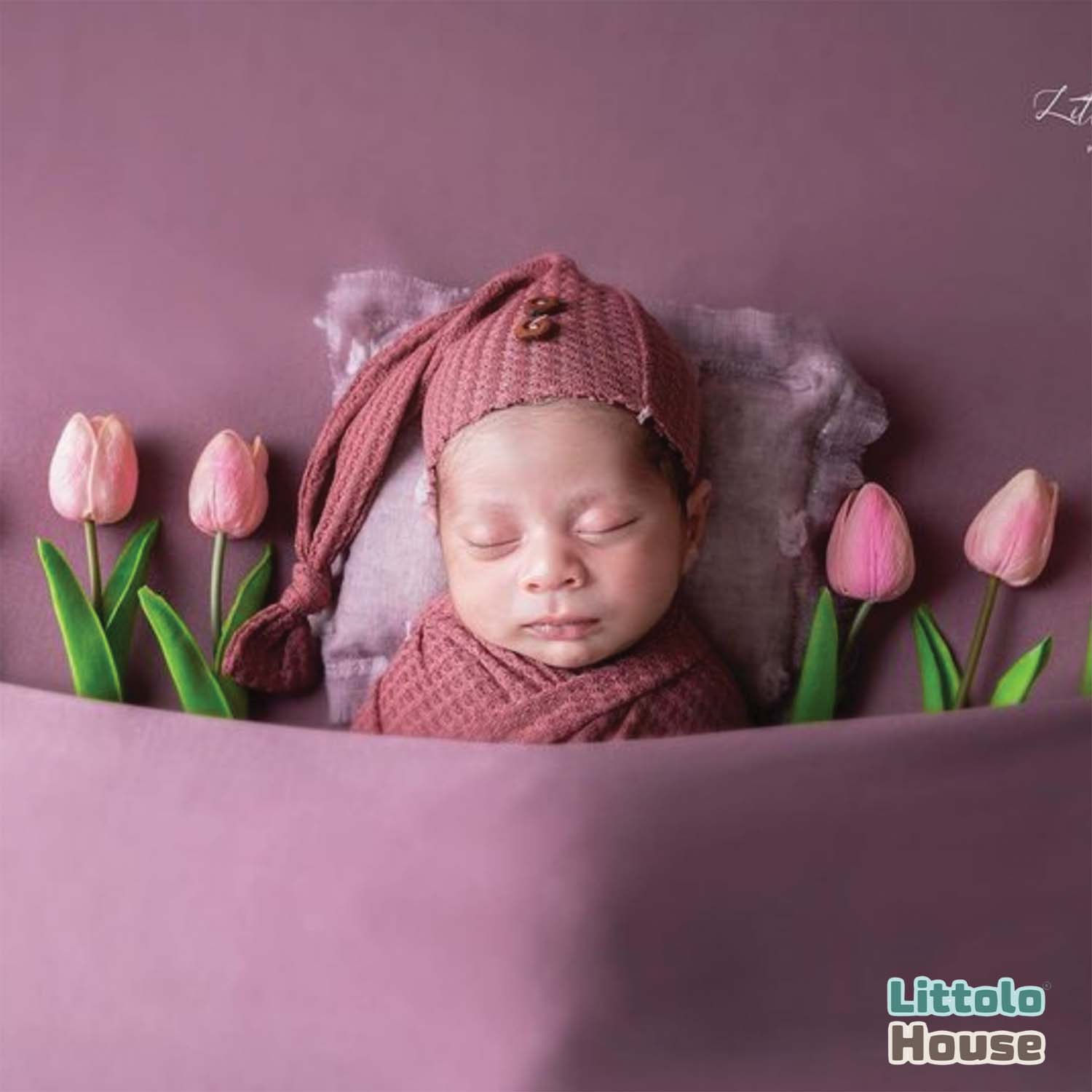 Artificial Bouquet of Tulips Silk Flowers Bunch of 5 | Pink