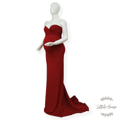 Strapless Tail Dress M037 | M | Cherry