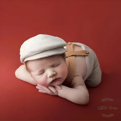 Baby Boy Straps Pant with Cap O124 | 2M | Off White