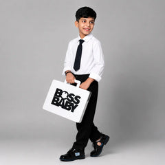 Stylish Boss Baby Dual Side Suitcase D148 | Set of 1 | White Black