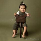 Teddy Bear Chair | Wooden Decorative | Rustic Brown