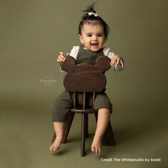 Teddy Bear Chair | Wooden Decorative | Rustic Brown