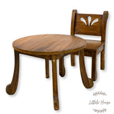 Toddler Chair and Table | Wooden Decorative | Brown