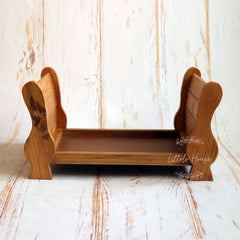 Traditional Style Curved High Boards Bed W061 | Wooden Decorative | Natural Wood