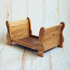 Traditional Style Curved High Boards Bed W061 | Wooden Decorative | Natural Wood