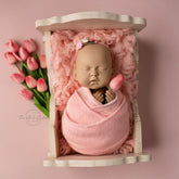 Baby Sleep Hat and Wrap SR013 | Set of 2 | 3M | Pink