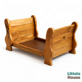 Traditional Style Curved High Boards Bed W061 | Wooden Decorative | Natural Wood