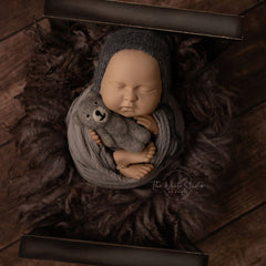 Baby Woolen Bonnet B042 | NB | Grey