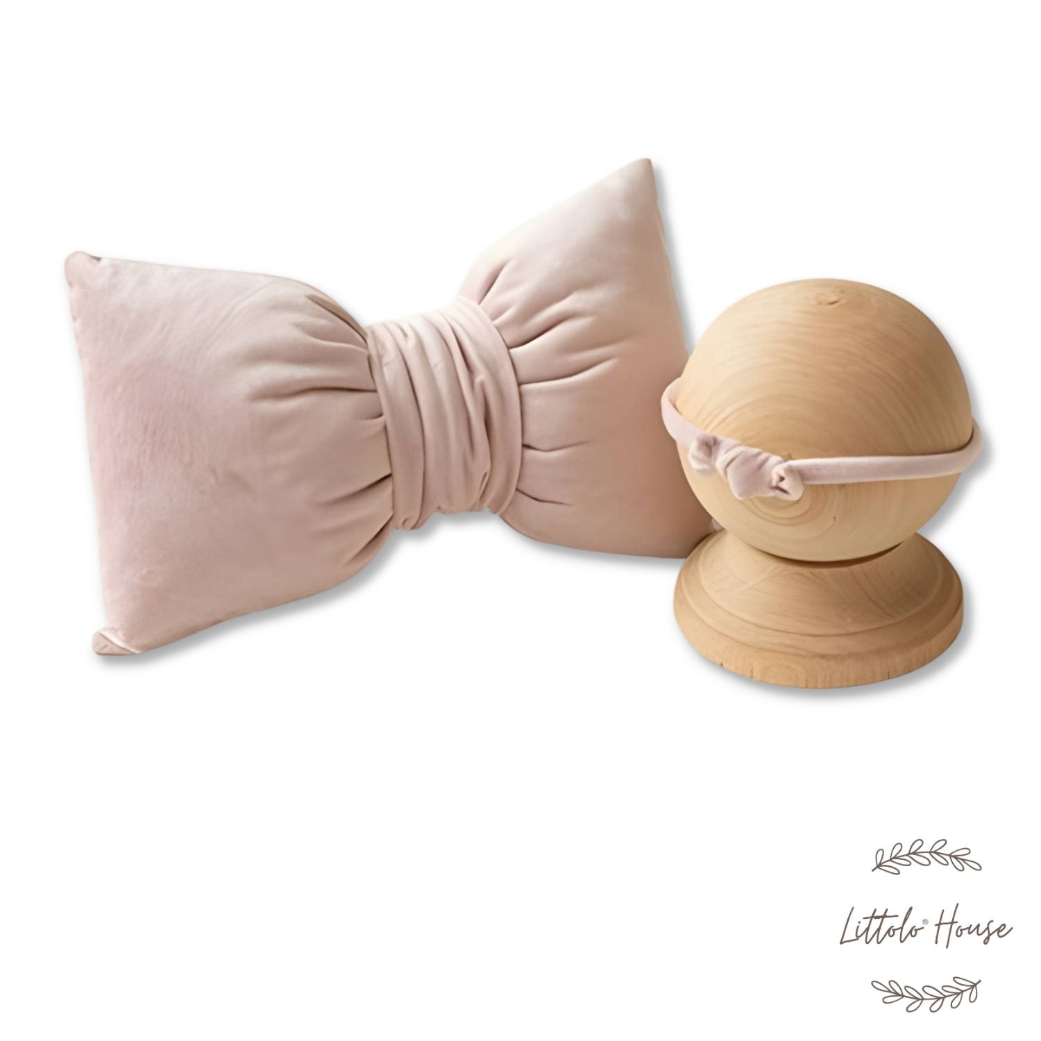 Velvet Bow Style Pillow with Hairband SR051 | NB