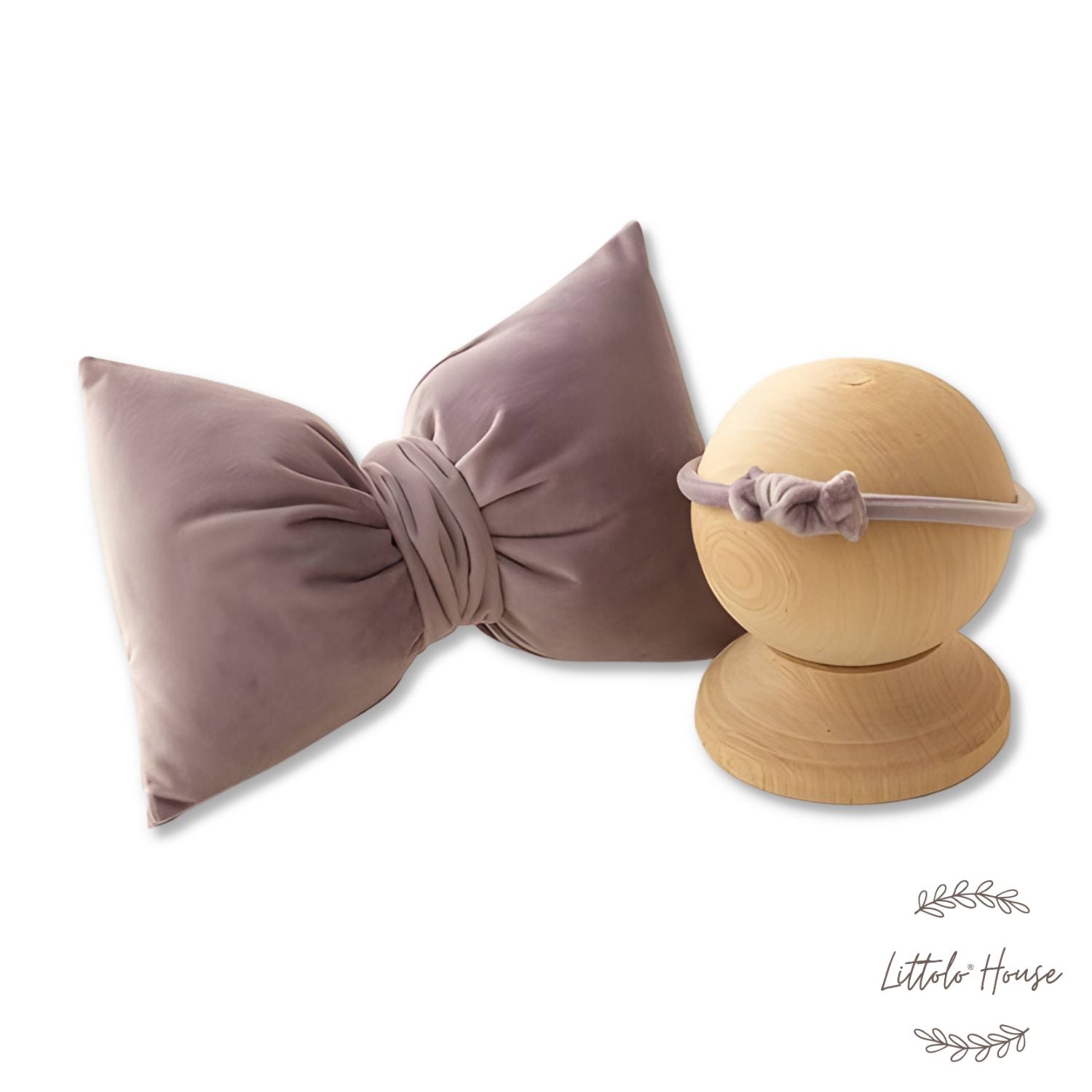 Velvet Bow Style Pillow with Hairband SR051 | NB
