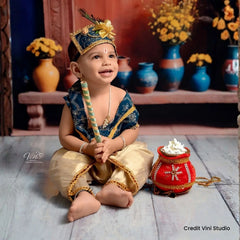 Premium Krishna Janmashtami Costume with Accessories O223 | 1Y | Royal Blue