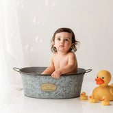 Vintage Bathtub Galvanized | Iron Art | Grey
