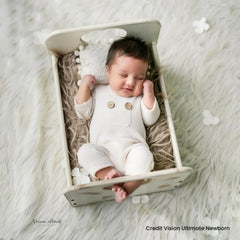 Baby Romper with Bonnet and Teddy SR020 | Set of 3 | 2M | Light Cream