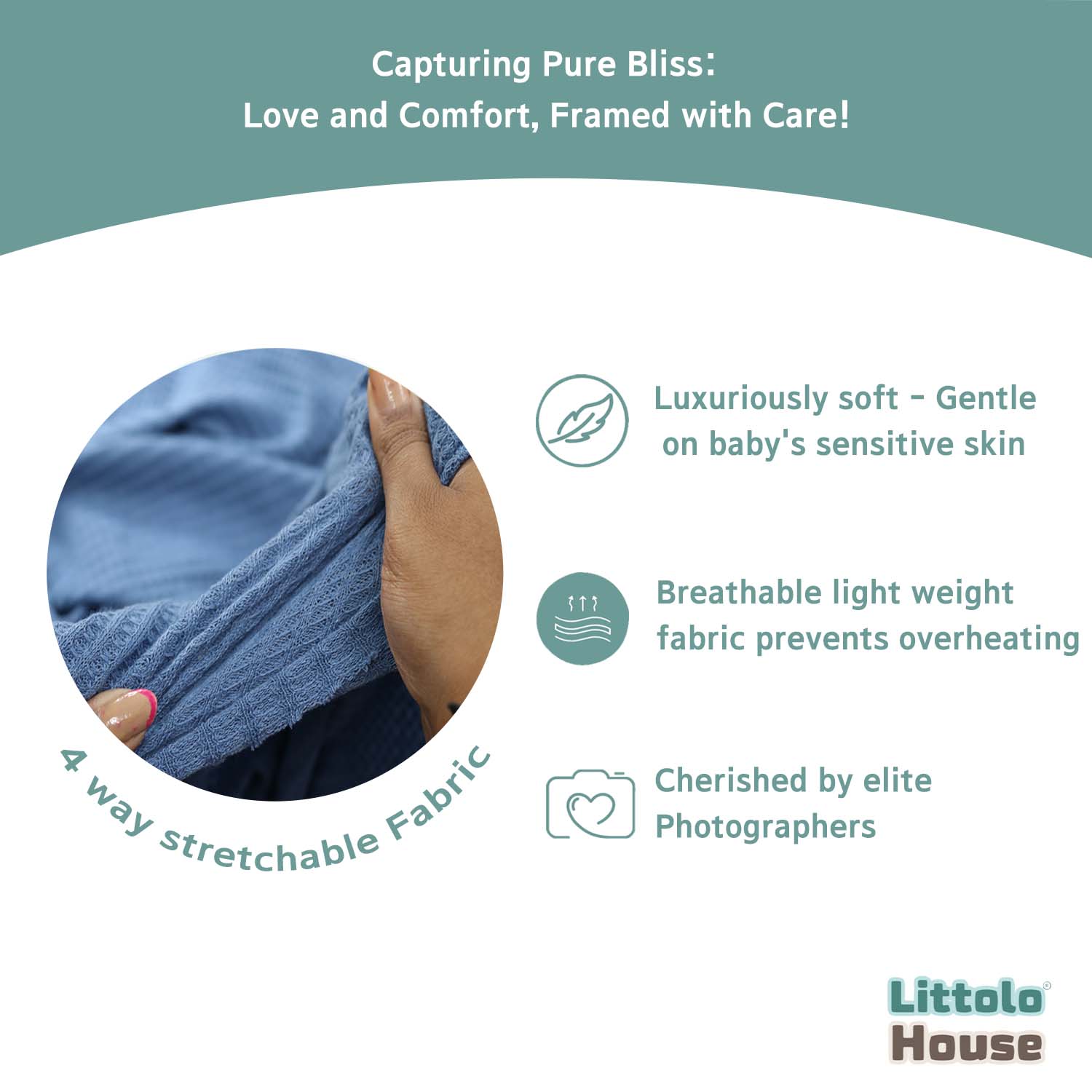 Waffle Premium Bean Bag Layer | Cornflower