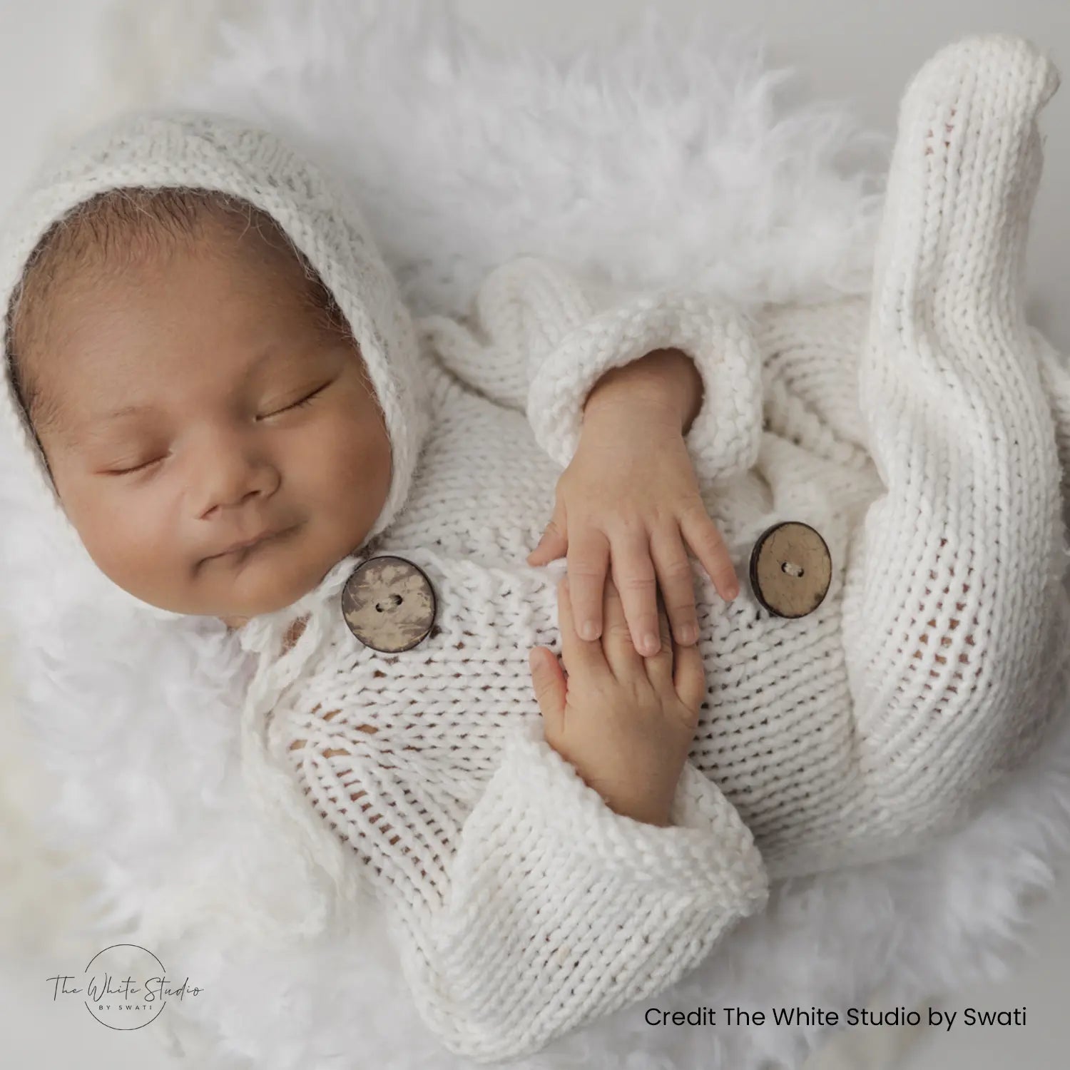 Baby Knitted Rompers O014 Outfit | NB | White
