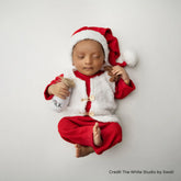 Baby Christmas Santa Romper with Jacket & Sleepy Hat O237 | 2M | Red