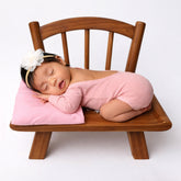 Wide Base Wooden Accent Chair | Wooden Decorative | Natural Wood