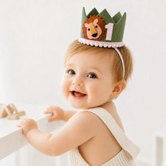 Wild One Safari Cake Smash Birthday Crown D197 | Pack of 1 | Green