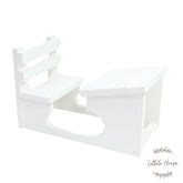 Wooden School Bench | Wooden Decorative | Rustic White