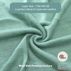 Wool Knit Premium Bean Bag Layer | Bean Green