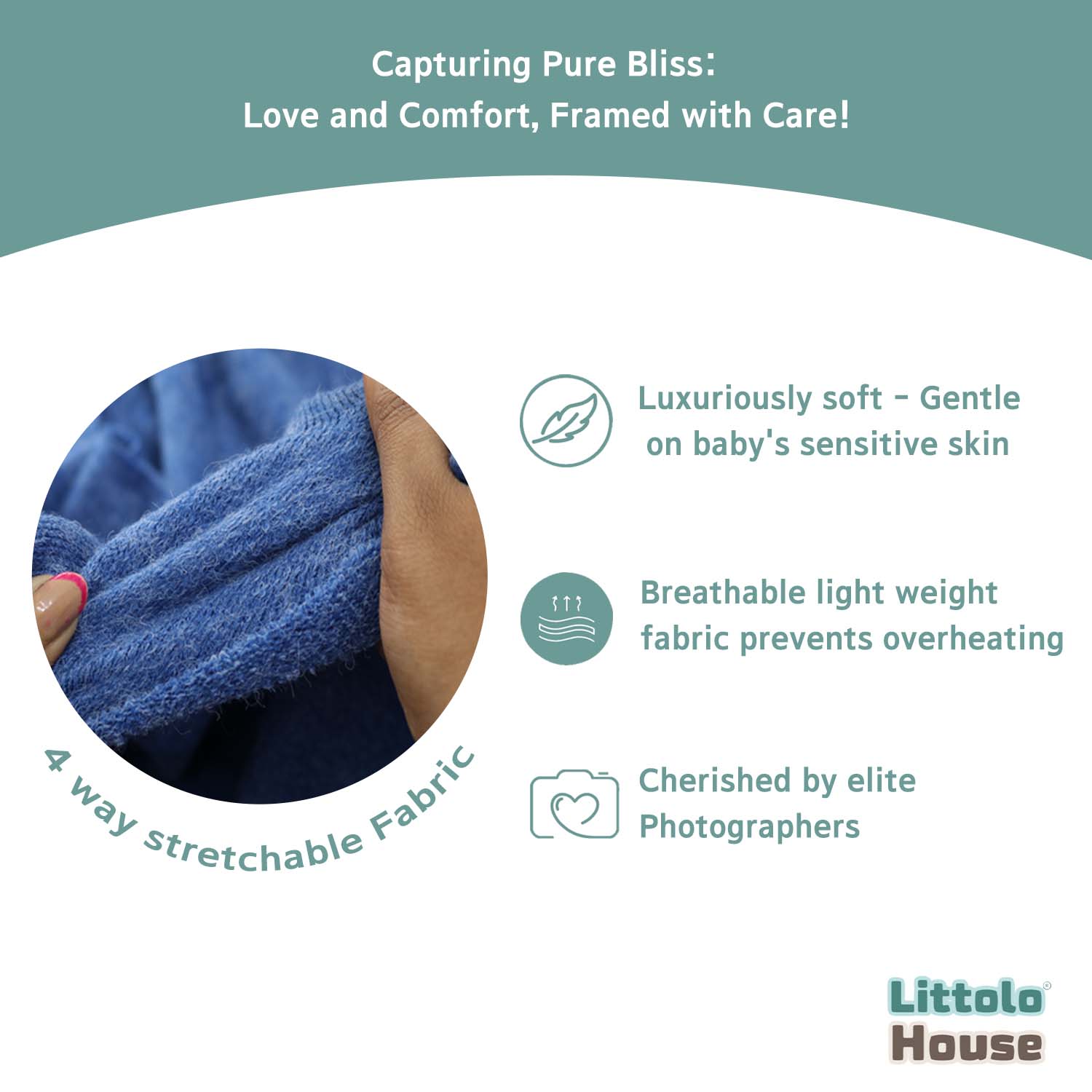 Wool Knit Premium Bean Bag Layer | Cornflower
