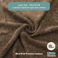 Wool Knit Premium Bean Bag Layer | Dark Coffee